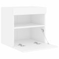vidaXL TV nástenné skrinky s LED svetlami 2 ks biele 40x30x40 cm