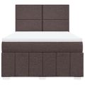 vidaXL Boxspring posteľ s matracom tmavohnedá 160x200 cm látka