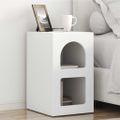 vidaXL Nočný stolík ELST Biela 29,5 x 33,5 x 50 cm Kompozitné drevo