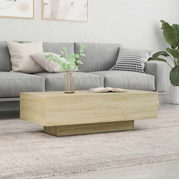 vidaXL Konferenčný stolík, dub sonoma 100x49,5x31 cm kompozitné drevo