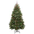 vidaXL Umelý vianočný stromček 180 cm 300 LED Teplá biela PVC a oceľ