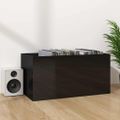 vidaXL Úložný box na vinyly, lesklý čierny 71x34x36cm kompozitné drevo