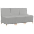vidaXL Bezrúčková modulárna sofa jednotka 3 ks Oblá šedá látka