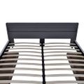 vidaXL Posteľ+matrac, pamäťová pena, LED, sivá, umelá koža 180x200 cm