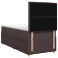 vidaXL Posteľ boxspring s matracom Tmavohnedá 90 x 200 cm Látka