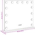 vidaXL LED zrkadlo na umývadlo Biela 50 x 10 x 44 cm Sklo a oceľ
