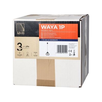 Stropné svietidlo Orno WAYA AD-LD-6263BE27M, E27, 60W, čierna