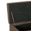 vidaXL Lavica s úložným priestorom 116 cm hnedá polyester