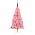 vidaXL Vianočný stromček Ružová 150 cm PVC
