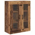 vidaXL Highboard Staré drevo 69,5 x 34 x 180 cm Kompozitné drevo