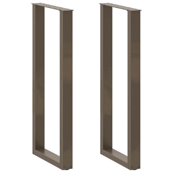 vidaXL Nohy barového stola v tvare U, 2 ks, prírodná oceľ, 50 x (110-111) cm, oceľ