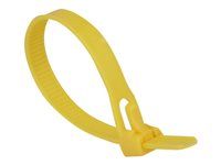 Káblová sťahovacia páska - 15 cm - žltá (balenie 100)