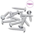 vidaXL Samorezný skrutkový klinc 12 ks Zinkovaný 4 x 25 mm Oceľ