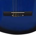 vidaXL Klasická gitara pre začiatočníkov s taškou modrá 3/4 36"