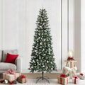 vidaXL Umelý vianočný stromček Zelená 240 cm PVC, plast a oceľ