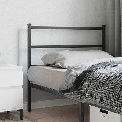 vidaXL Kovové náhradné čelo postele čierne 107 cm
