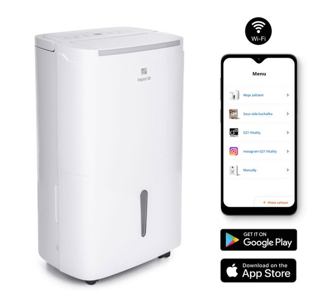 Odvlhčovač G21 Impact 50, kapacita 50l/24h, WiFi