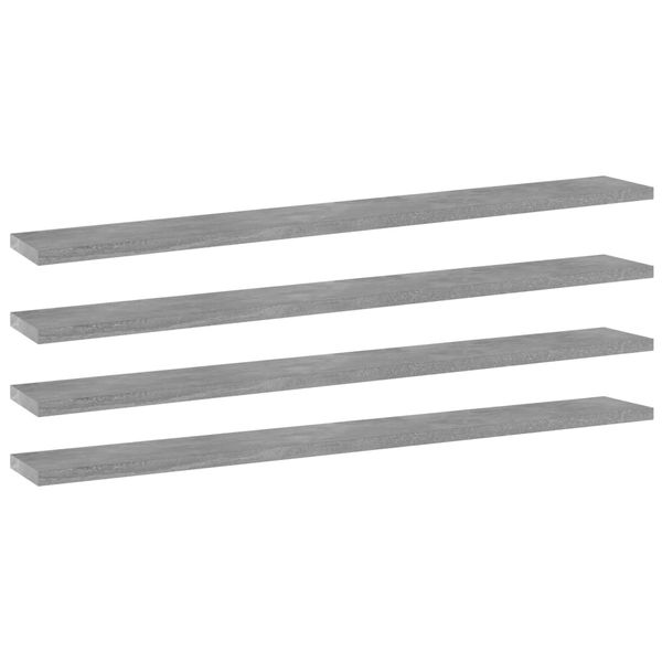 vidaXL Prídavné police 4ks, betónovo sivé 80x10x1,5cm kompozitné drevo