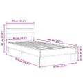 vidaXL Posteľný rám sivý sonoma 90x200 cm kompozitné drevo a kov