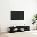 vidaXL TV skrinka 135 x 39 x 30 cm Čierny dub Kompozitné drevo