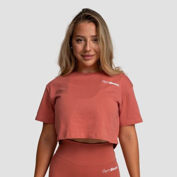 Dámske tričko Cropped Limitless Cinnamon - GymBeam, veľkosť L, veľkosť oblečenia L