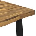 vidaXL 120 x 70 x 75 cm Pevné akáciové drevo Biela a čierna