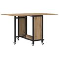 vidaXL Skladací jedálenský stôl s kolieskami 130 x 80 x 76,5 cm