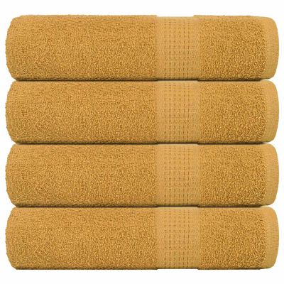 vidaXL Osušky do kúpeľne FROGN 4 ks zlaté 100x150 cm 360 g/m²