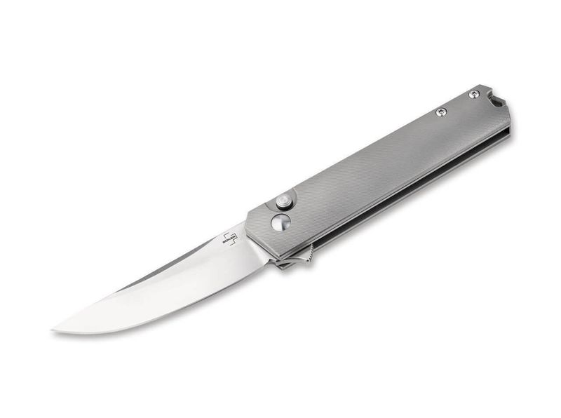 Böker Plus 01BO619 Kwaiken Push Button Flipper vreckový nôž 7,7 cm, titán, spona