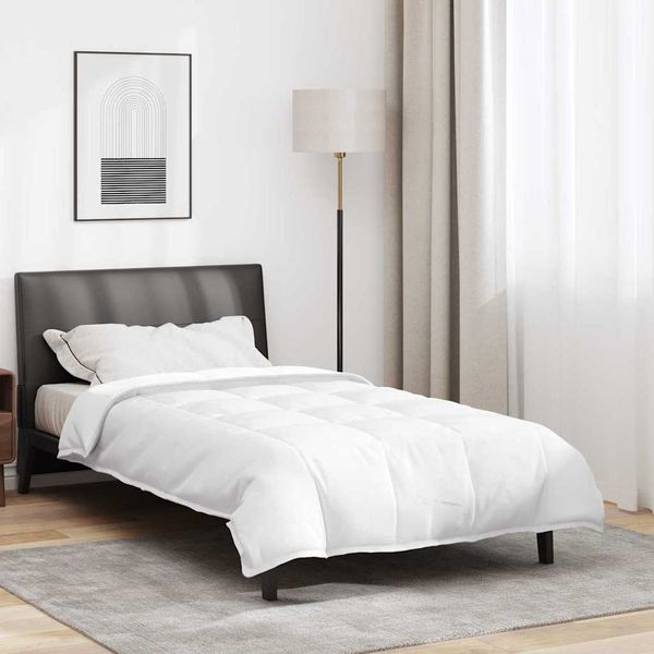 vidaXL 2-v-1 Prikrývka Biela 155 x 220 cm Perie
