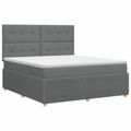 vidaXL Posteľ boxspring s matracom Tmavosivá 140 x 200 cm Látka