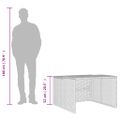 vidaXL Garáž na robotickú kosačku čierna 86x90x52/57 cm polyrattan