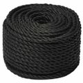 vidaXL Pracovné lano čierne 10 mm 500 m polypropylén