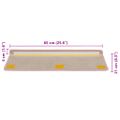 vidaXL Samolepiace nášľapy na schody sisal 30 ks 65x21x4 cm ružová