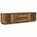 vidaXL TV skrinka s LED svetlami staré drevo 193,5x41x50 cm