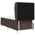 vidaXL Posteľ s pružinovým rámom Tmavohnedá 200 x 80 cm látka