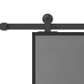 vidaXL Posuvné dvere s kovaním 76x205 cm tvrdené sklo a hliník úzke