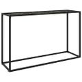 vidaXL Konzolový stolík čierny 120x35x75 cm tvrdené sklo