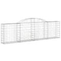 vidaXL Oblúkové gabionové koše 5 ks 300x30x80/100cm pozinkované železo