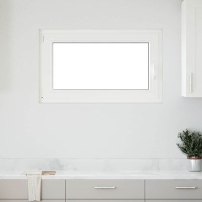 vidaXL Podkrovné okno RISOR 100 x 60 cm PVC a sklo Biela