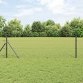 vidaXL Hexagonálny plotový základ 25 x 0,6 m PVC potiahnutá oceľ Sivá