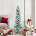vidaXL Umelý vianočný stromček Biela 150 cm PVC, kov a plast