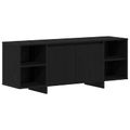 vidaXL TV skrinka 130 x 35 x 50 cm Čierny dub Kompozitné drevo