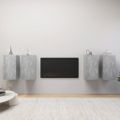 vidaXL TV skrinky 4 ks betónovo-sivé 30,5x30x60 cm drevotrieska