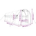 vidaXL Fóliovník s oceľovým rámom zelený 16 m² 8x2x2 m