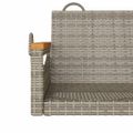 vidaXL Hojdacia lavica sivá 109x62x40 cm polyratanová