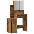 vidaXL Toaletný stolík Staré drevo 80 x 35 x 132 cm Kompozitné drevo