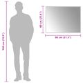 vidaXL Zrkadlo do kúpeľne s LED Priehľadná 80 x 60 cm tvrdené sklo