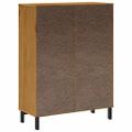 vidaXL Vysoká skrinka, sklenené dvierka FLAM 92x40x122,5 cm, borovica