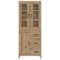 vidaXL Highboard 2 ks Remeselný dub 69,5 x 34 x 180 cm